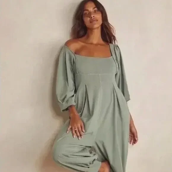 Free People Intimately Lotta Love Romper in Mint, Never Worn, Super Soft & Comfy - Picture 1 of 8